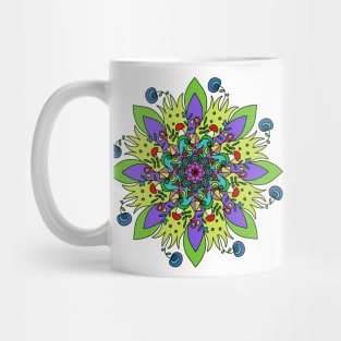 bright fantasy indian psichodelic mandala Mug